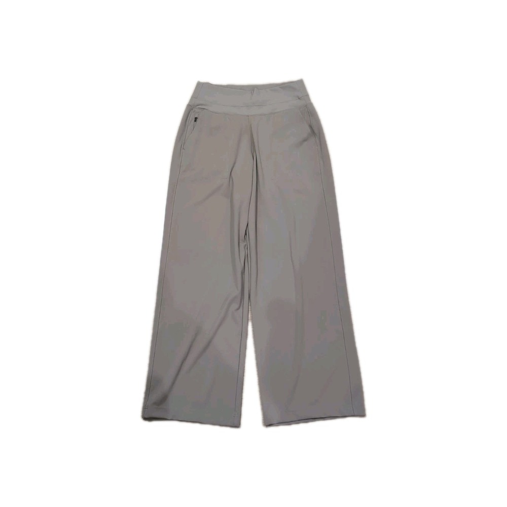 Athleta Women's Sz Medium Tan Brownstone Beige Venice High Rise Wide Leg Pant - Picture 2 of 7